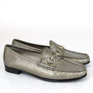 Rare Gucci Iridescent Holographic 1953 Leather Horsebit Loafer Moccasins sz 37
